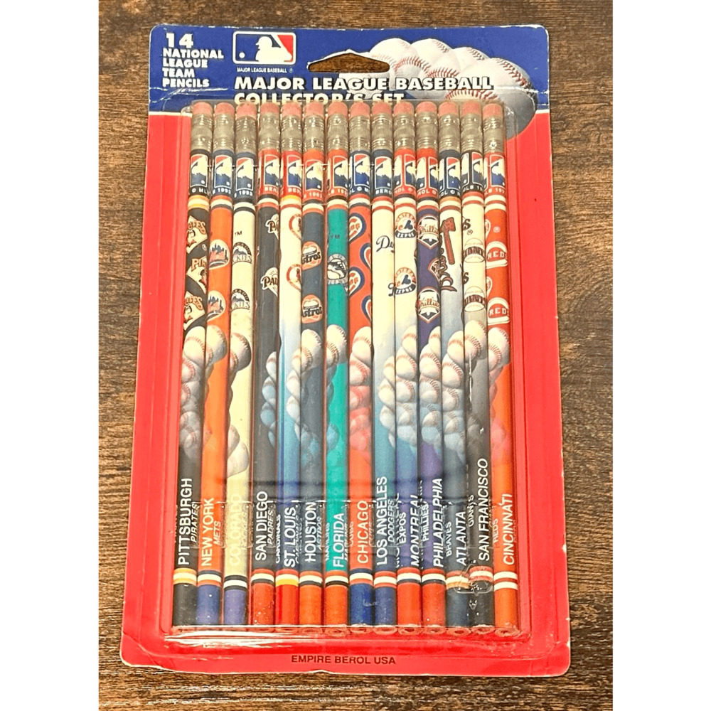MLB Baseball Collector's Set of 14 National League Sealed Team Pencils 1993- New